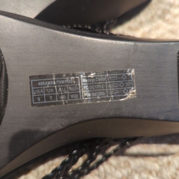 Vionic Ramba Wedge Thong Sandals Womens 9 Black Orthaheel Braided Strap - Picture 7 of 7